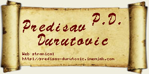 Predisav Durutović vizit kartica